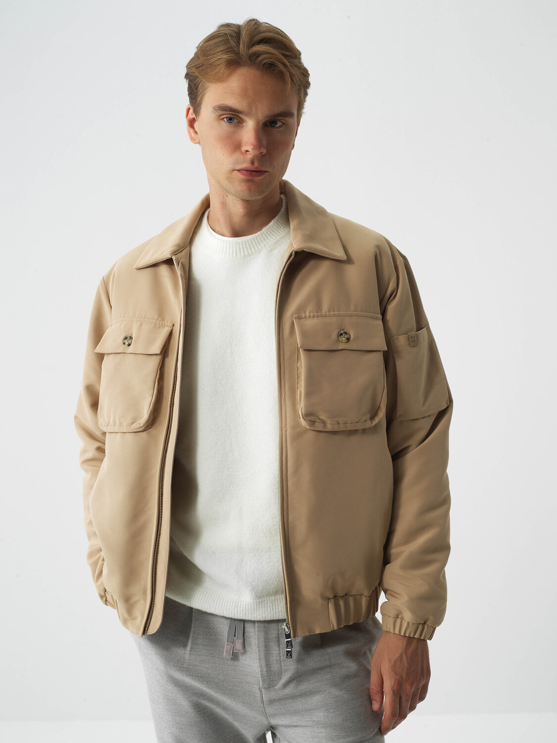 Camel Regular Fit Jacket That Maintains Its Shape - Xint