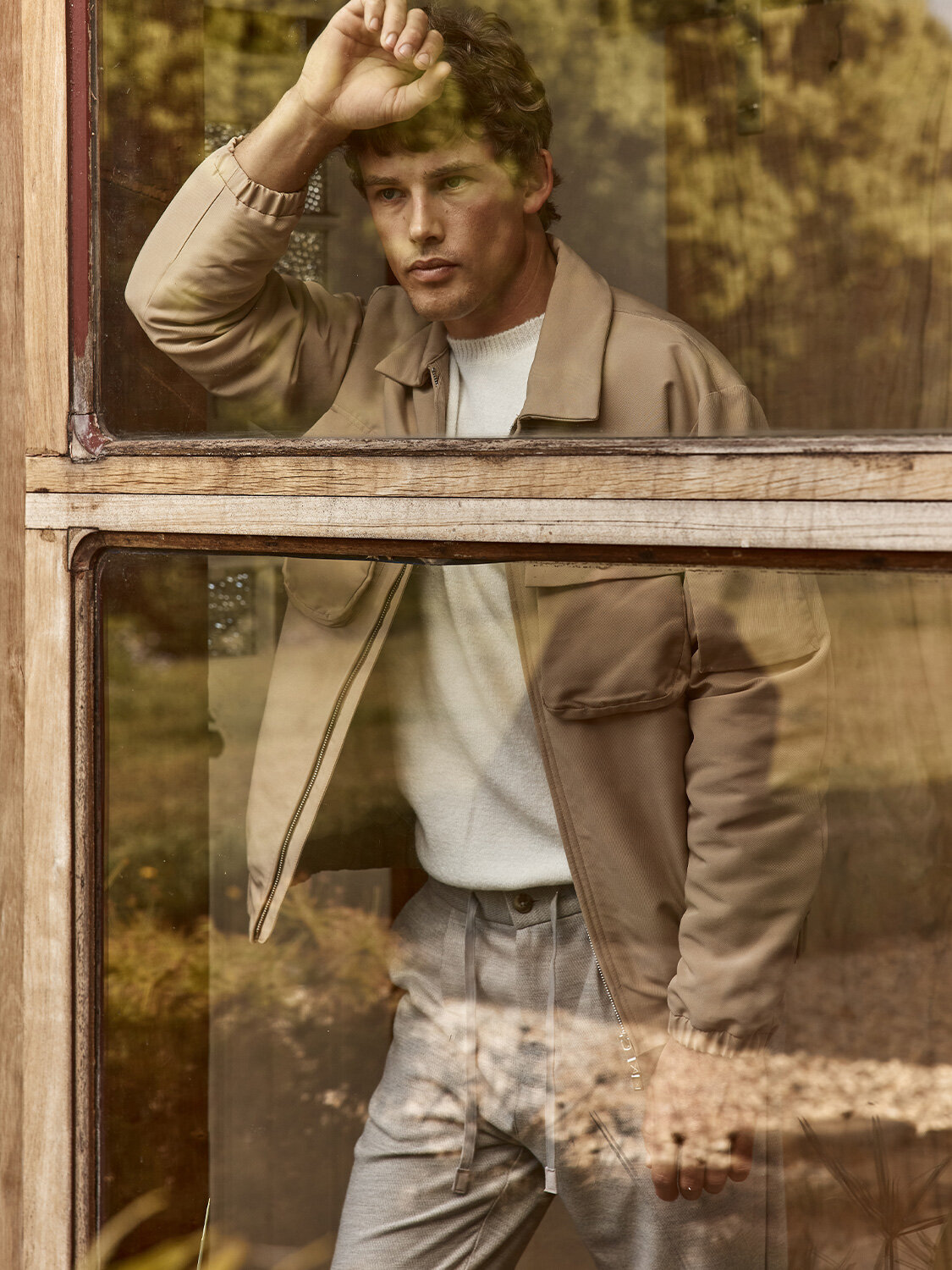 Camel Regular Fit Jacket That Maintains Its Shape - Xint