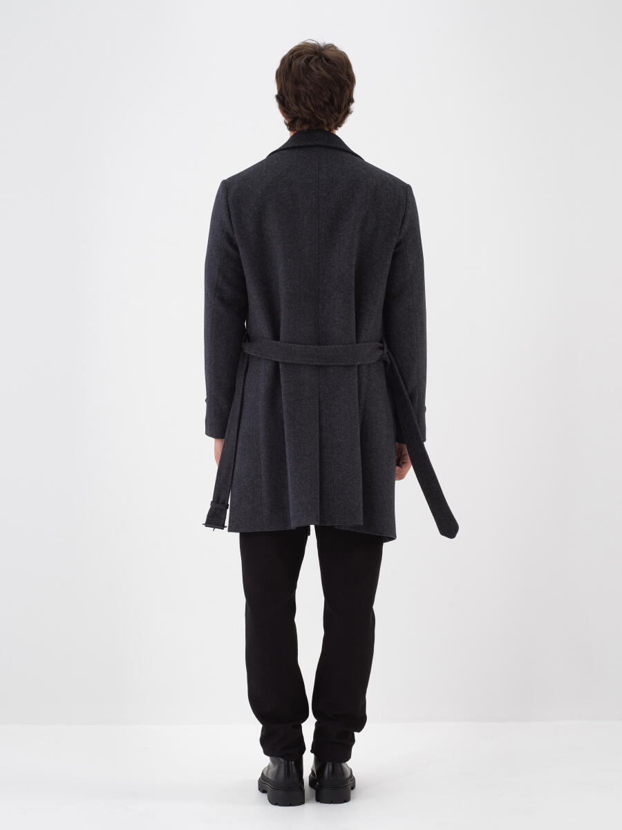 Wool Plain Coat - 4