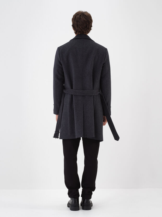 Wool Plain Coat - Xint