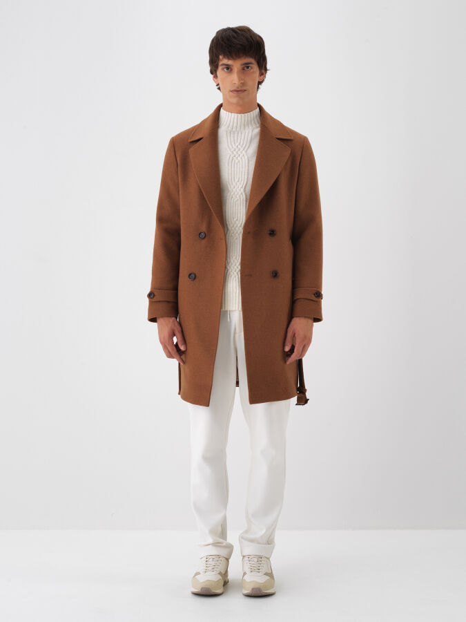 Wool Plain Coat - Xint