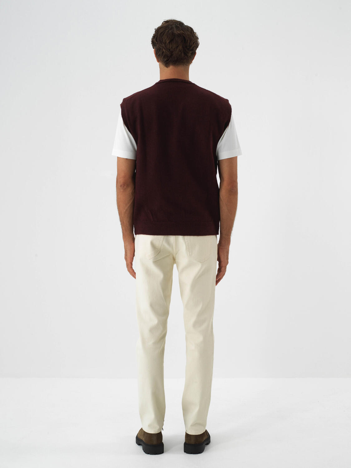 Natural Cotton Textured Slim Fit Denim Trousers - 6