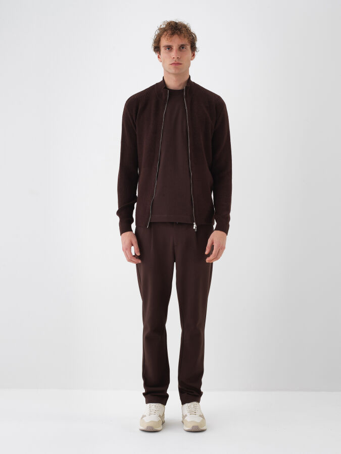 Wool Plain Cardigan - Xint