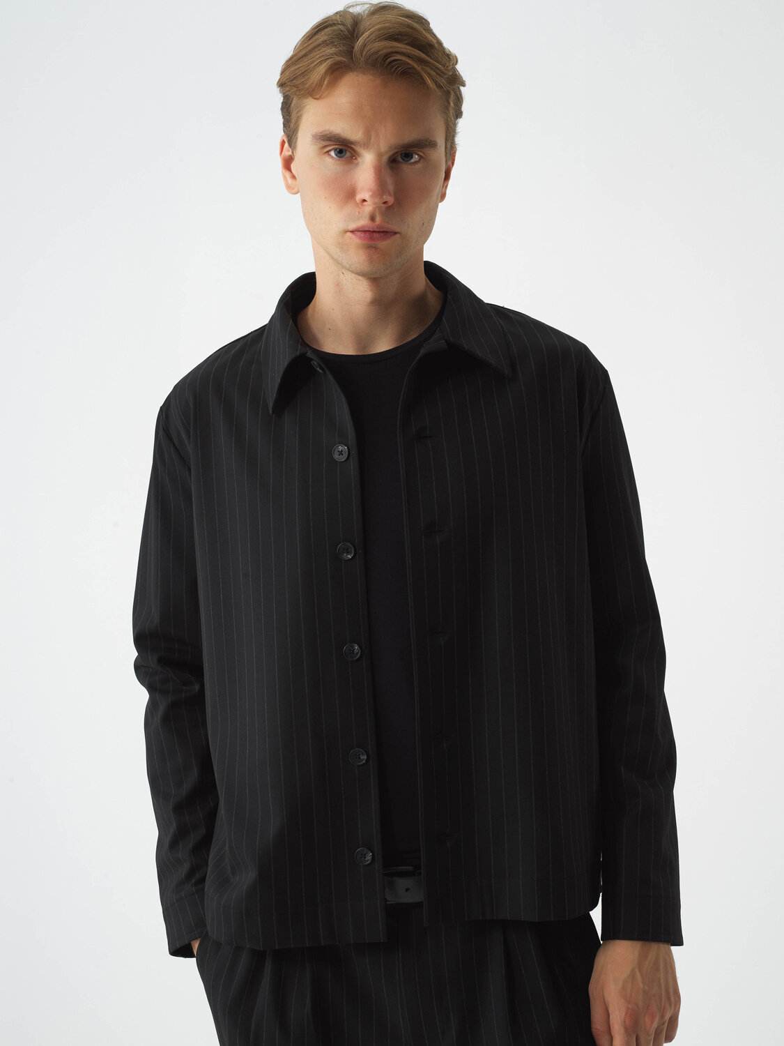 Black Flexible Textured Regular Fit Jacket - Xint