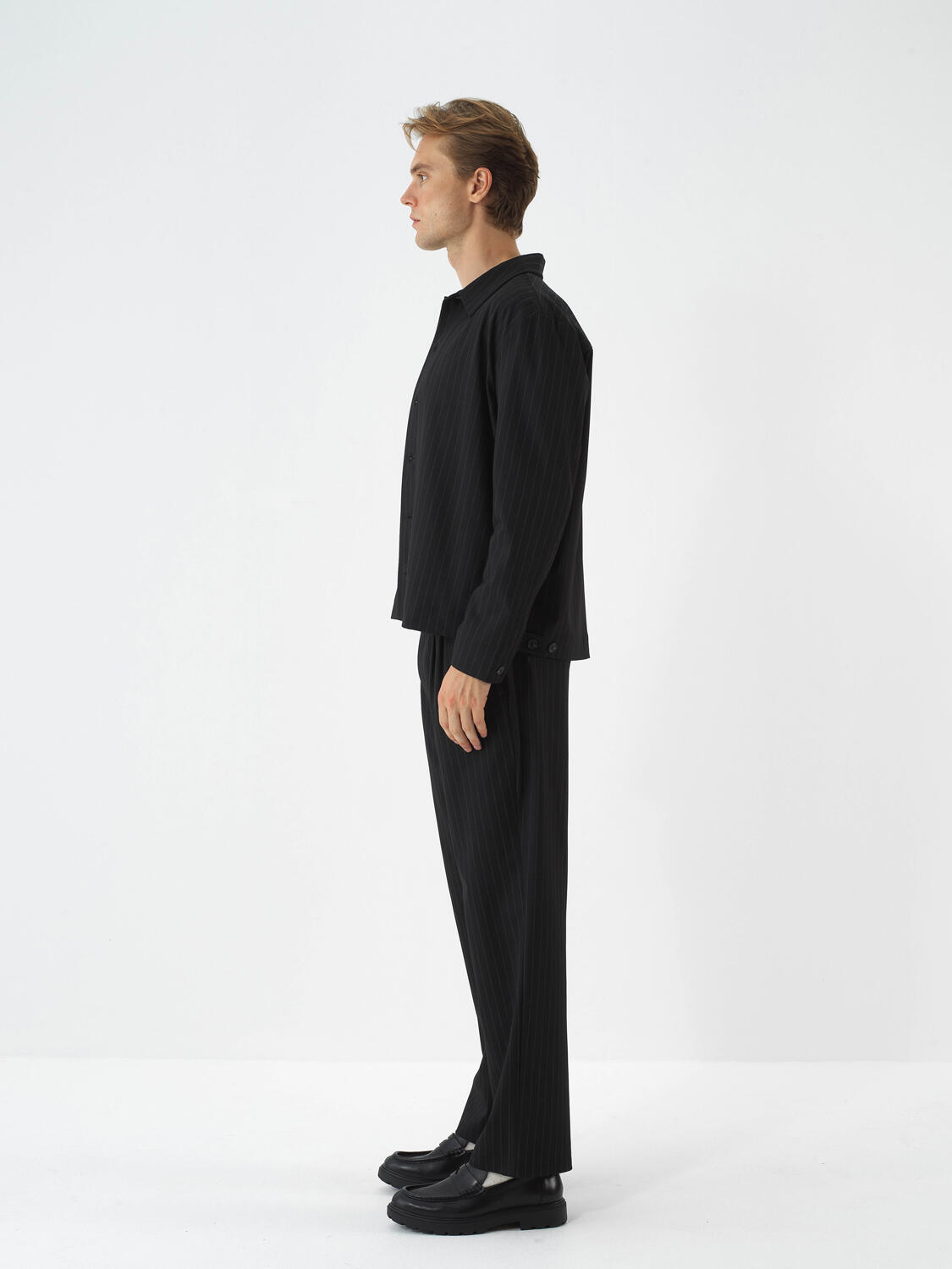 Black Flexible Textured Regular Fit Jacket - 3