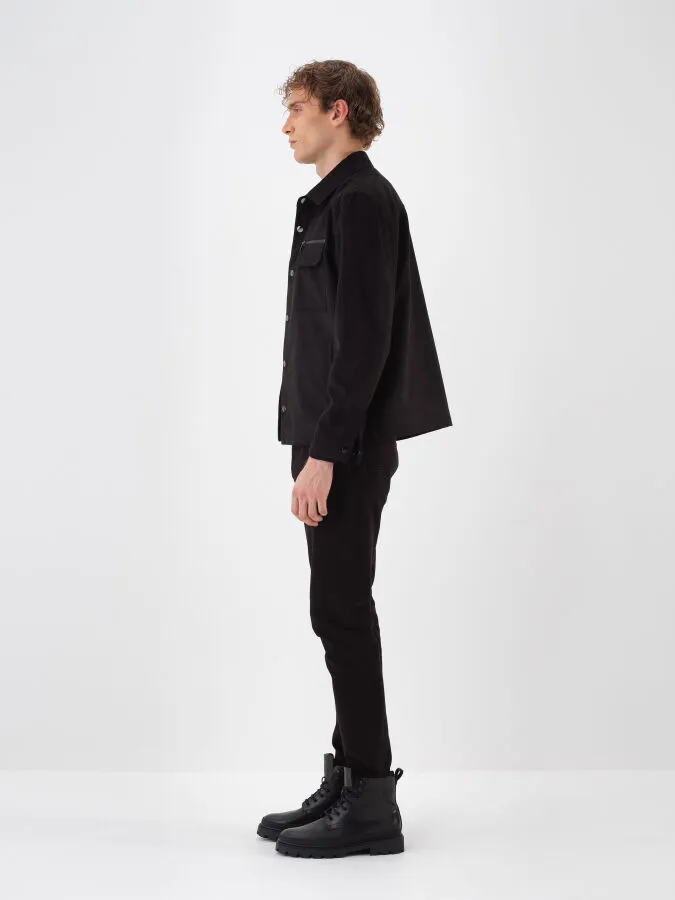 Suede Look Plain Jacket - Xint