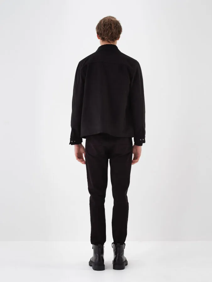 Suede Look Plain Jacket - Xint