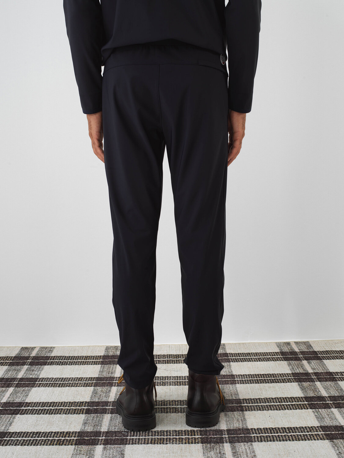 Navy Blue Flexible Textured Regular Fit Jogger Pants - Xint