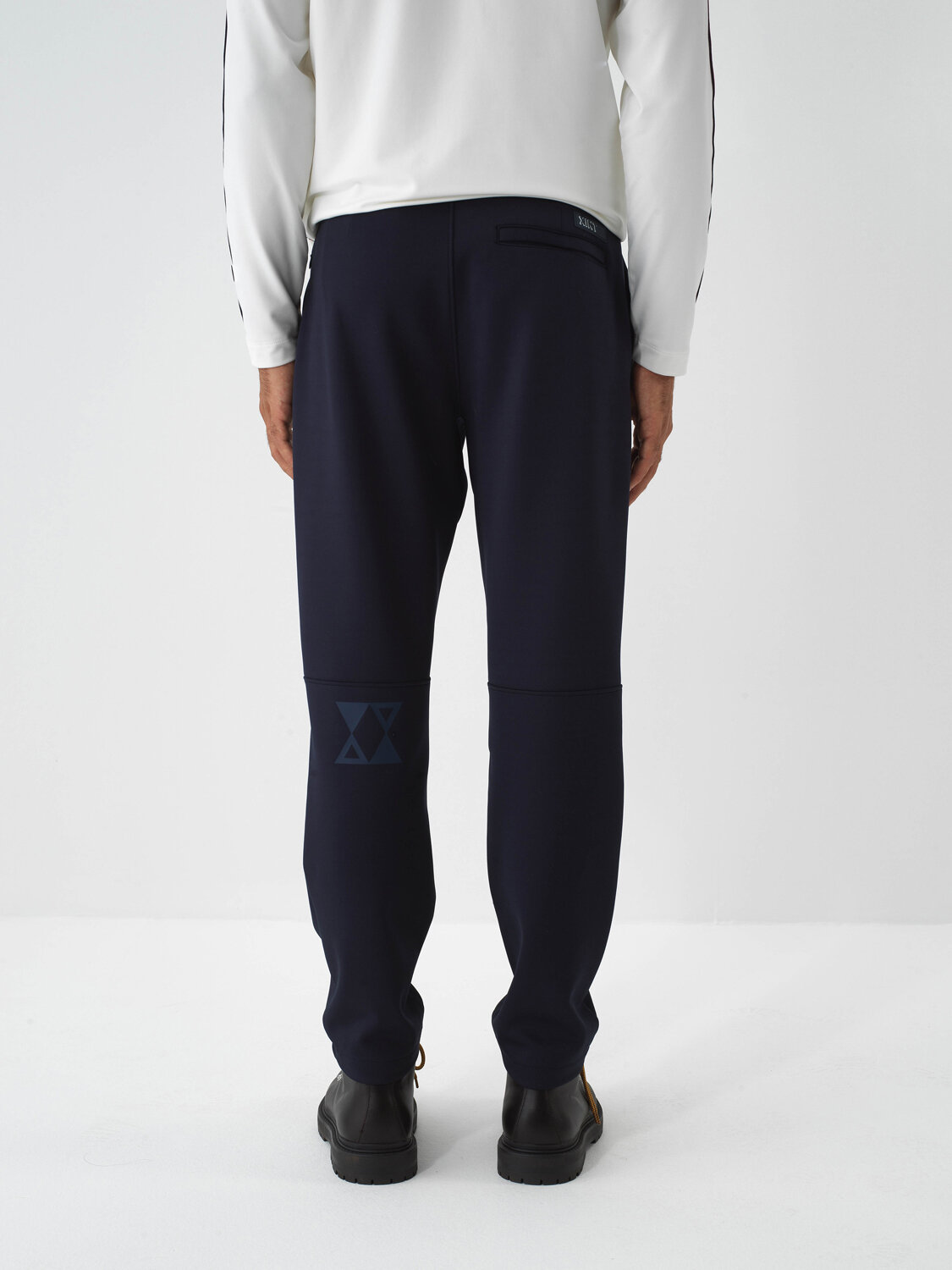 Navy Blue Flexible Textured Regular Fit Jogger Pants - Xint