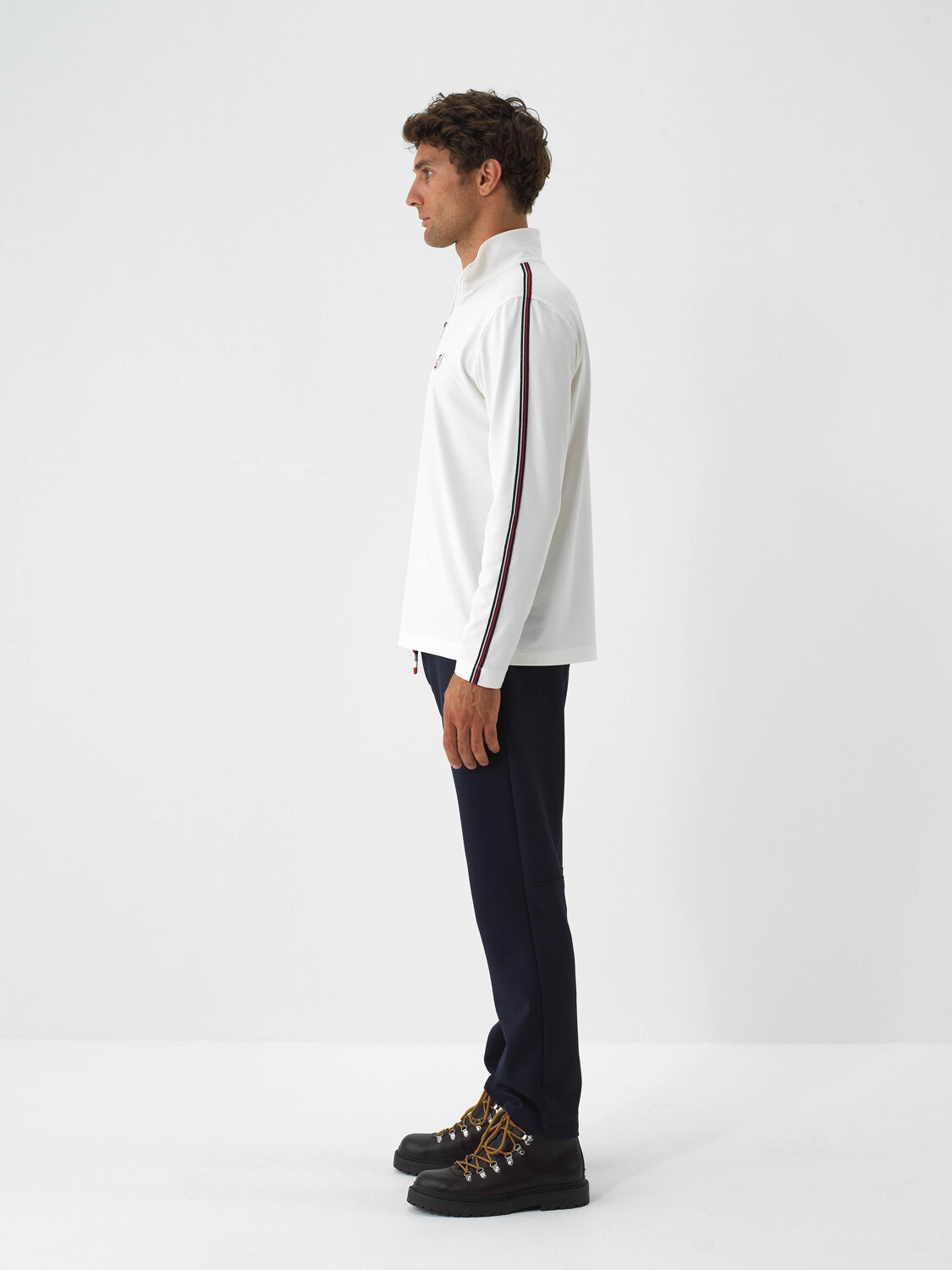 Navy Blue Flexible Textured Regular Fit Jogger Pants - Xint