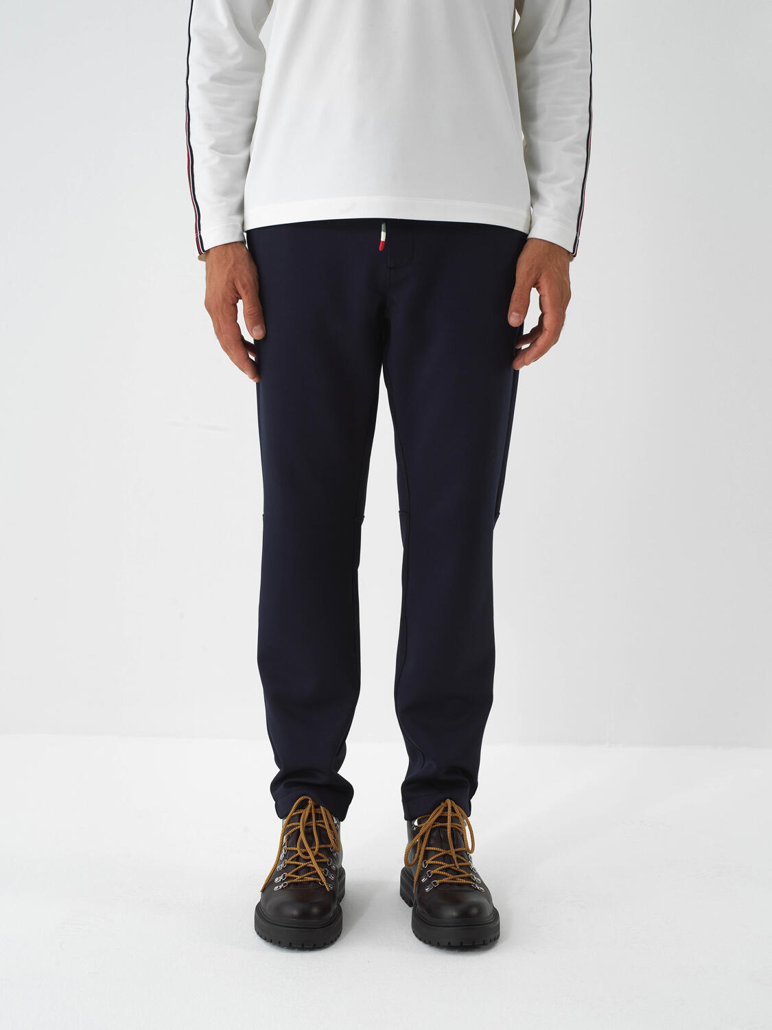 Navy Blue Flexible Textured Regular Fit Jogger Pants