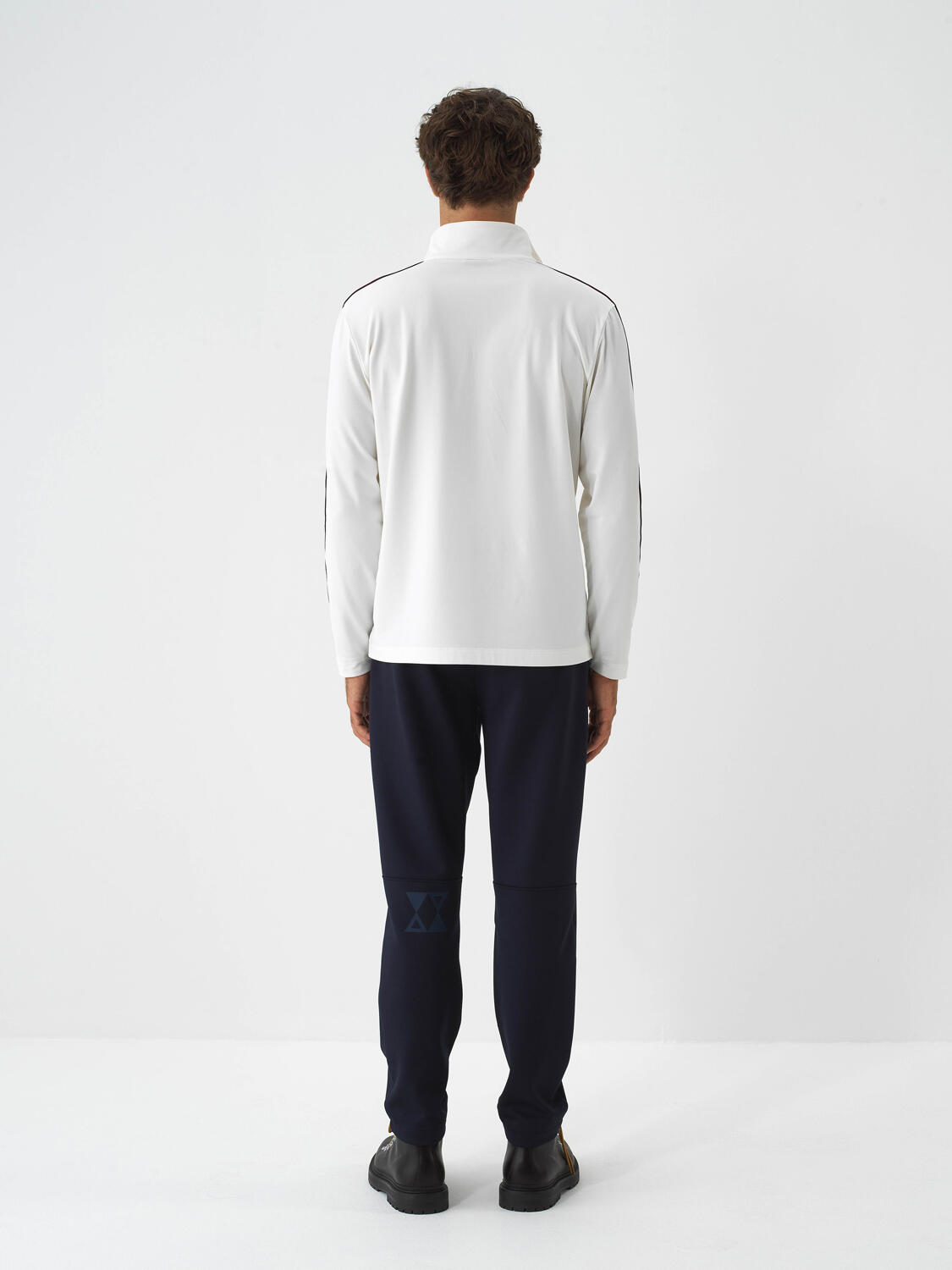 Navy Blue Flexible Textured Regular Fit Jogger Pants - 6