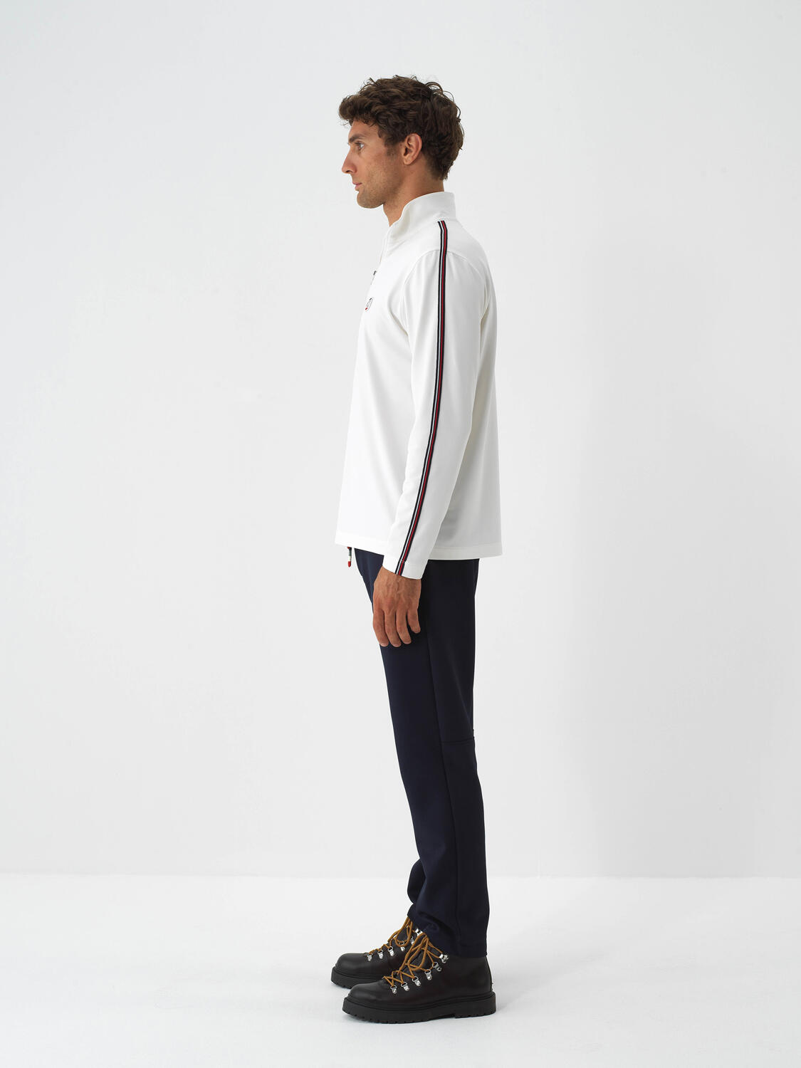 Navy Blue Flexible Textured Regular Fit Jogger Pants - 3