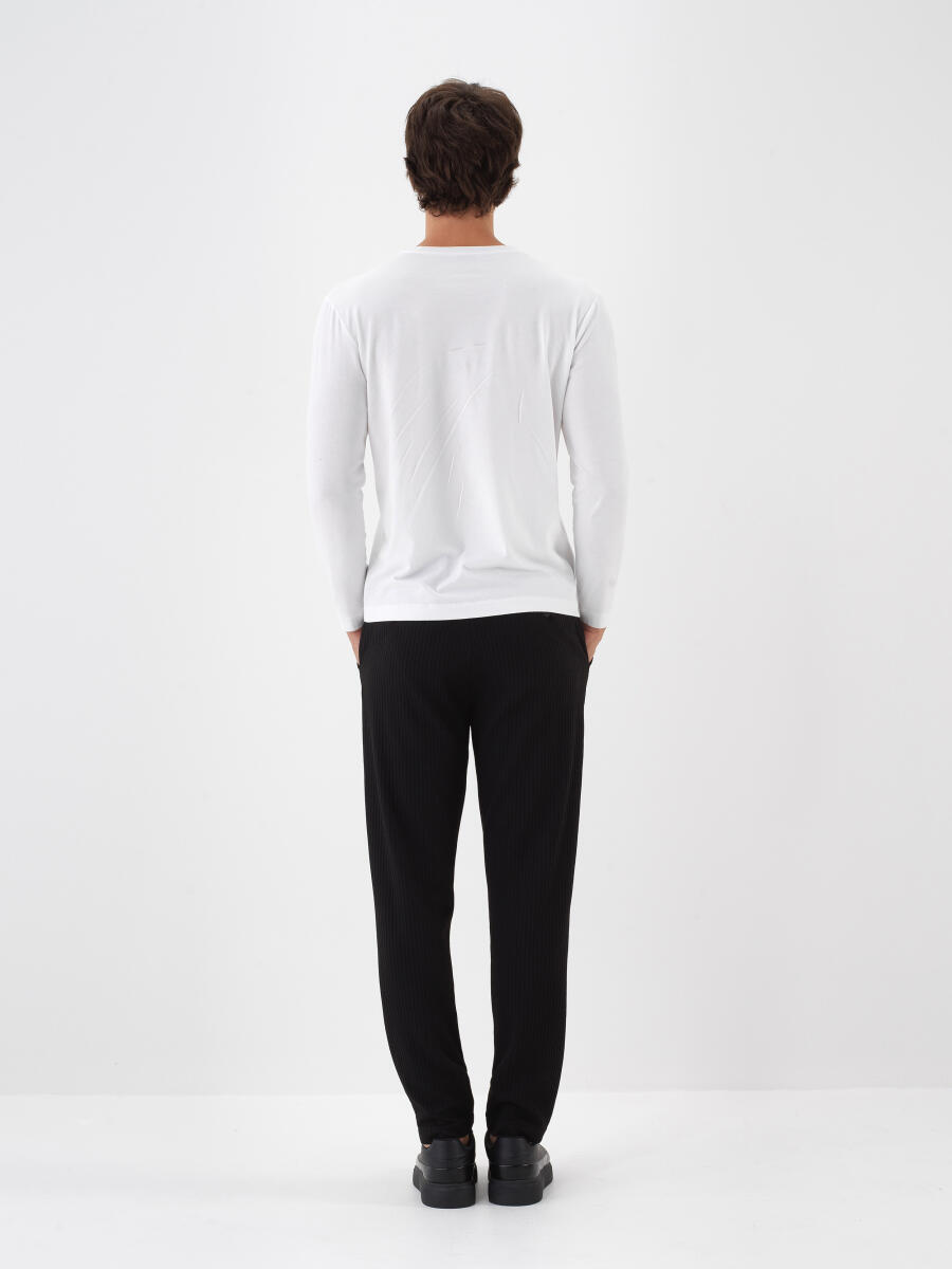 Regular Fit Plain Jogger Pants - 4