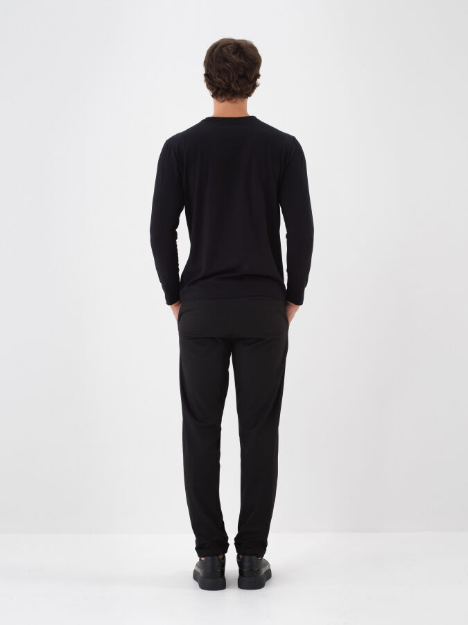 Slim Fit Plain Pants - Xint
