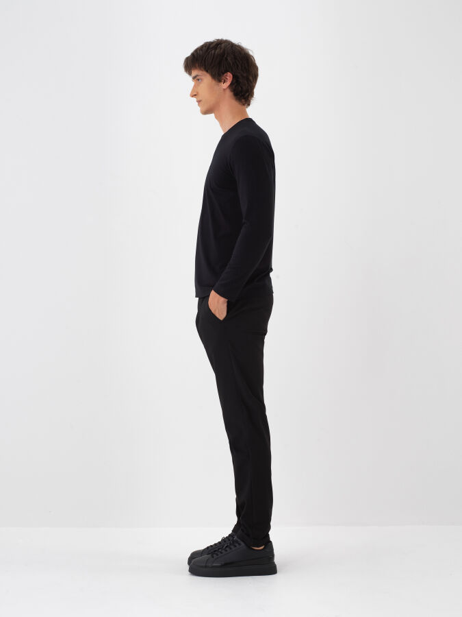 Slim Fit Plain Pants - Xint