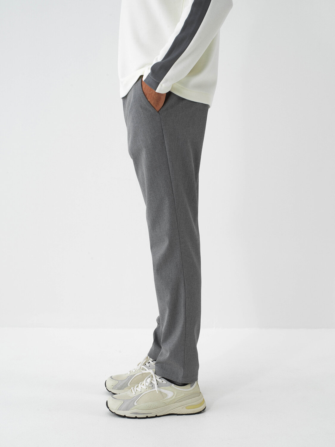 Slim Fit Plain Pants - Xint