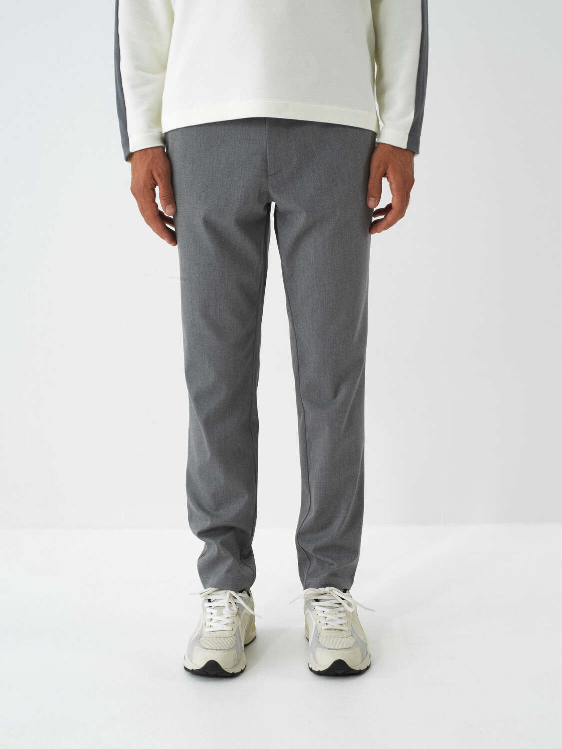 Slim Fit Plain Pants - Xint