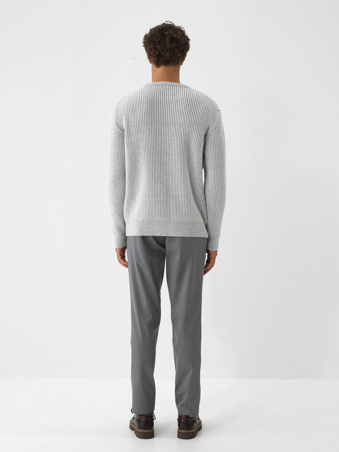 Ecru Soft Texture Regular Fit Sweater - Xint