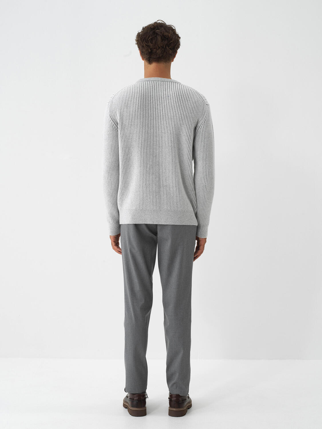 Ecru Soft Texture Regular Fit Sweater - 5