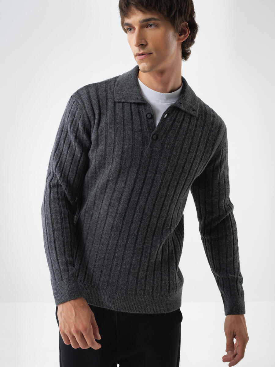 Mohair Polo Neck Sweater