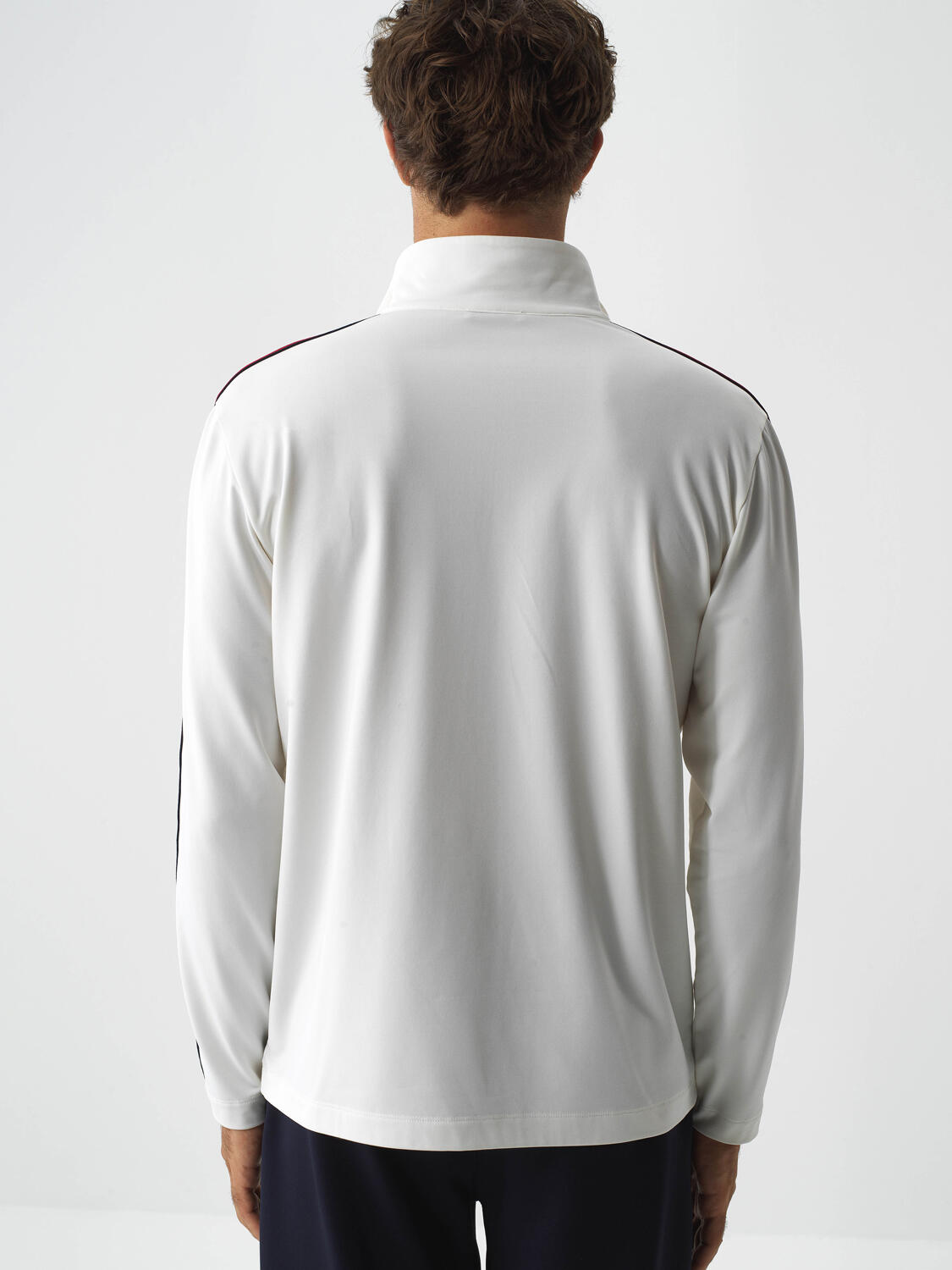 Ecru Flexible Textured Regular Fit Sweatshirt - 4