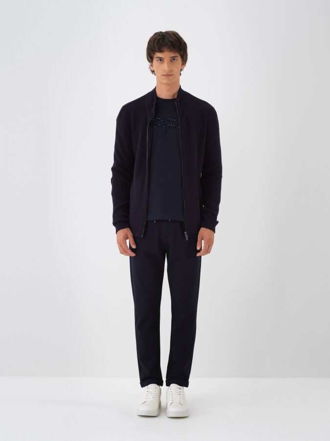 Wool Plain Cardigan - Xint