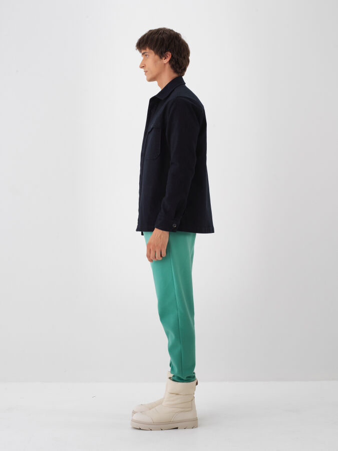 Plain Cotton Shirt Jacket - Xint