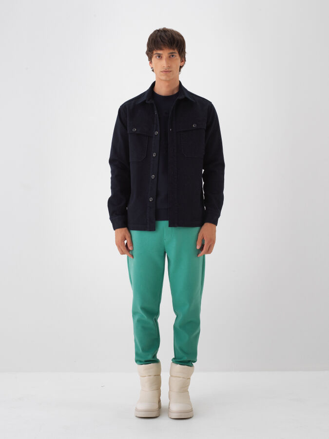 Plain Cotton Shirt Jacket - Xint