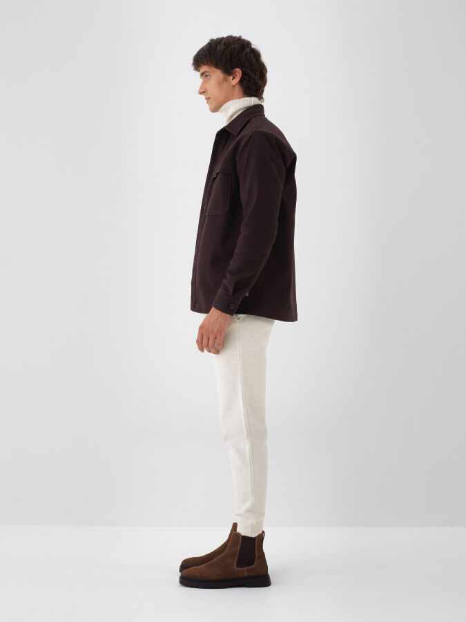 Plain Cotton Shirt Jacket - Xint