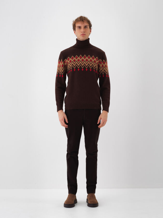 Wool Patterned Sweater - Xint