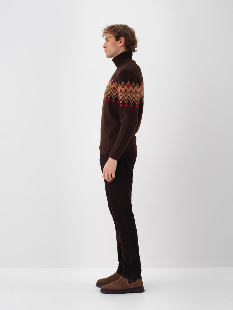 Wool Patterned Sweater - 3