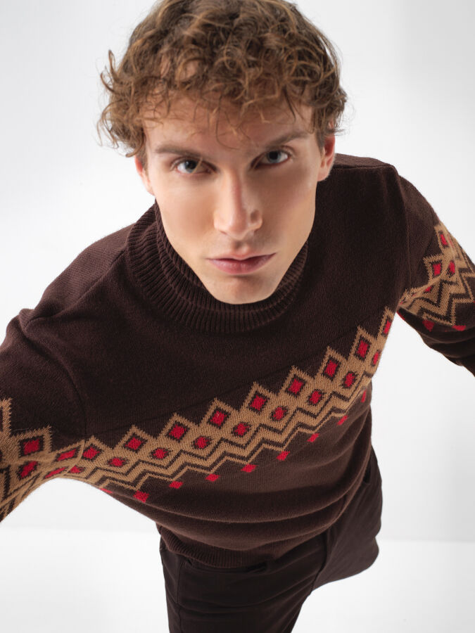 Wool Patterned Sweater - Xint