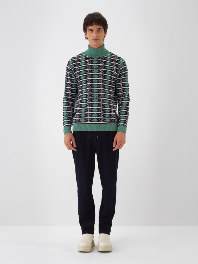 Wool Patterned Sweater - Xint