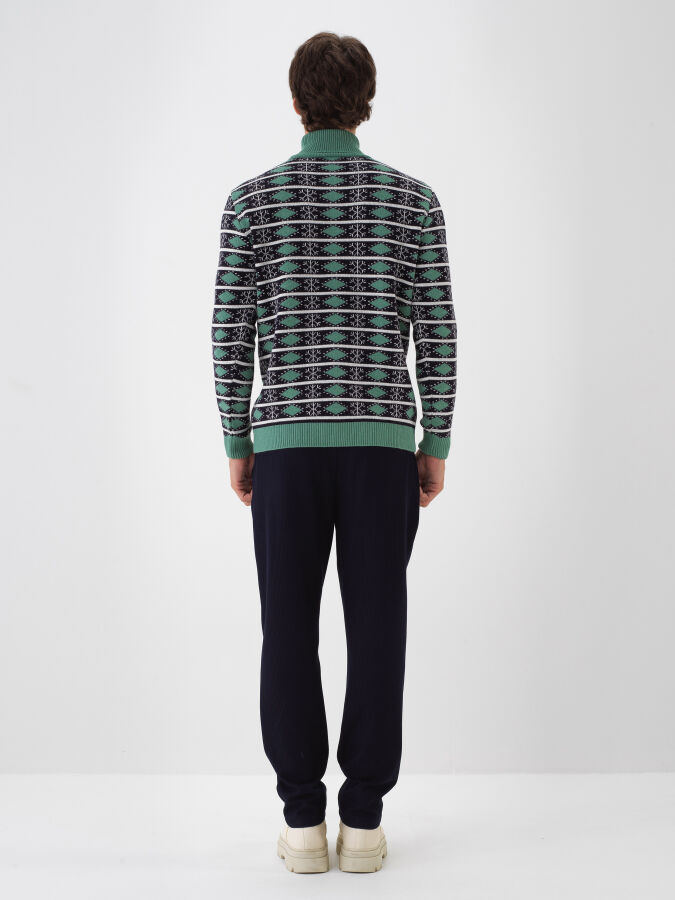 Wool Patterned Sweater - Xint