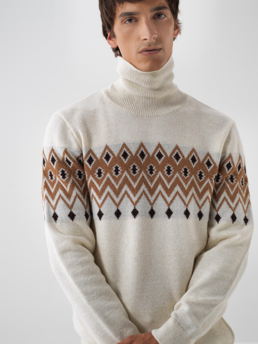 Wool Patterned Sweater - 1