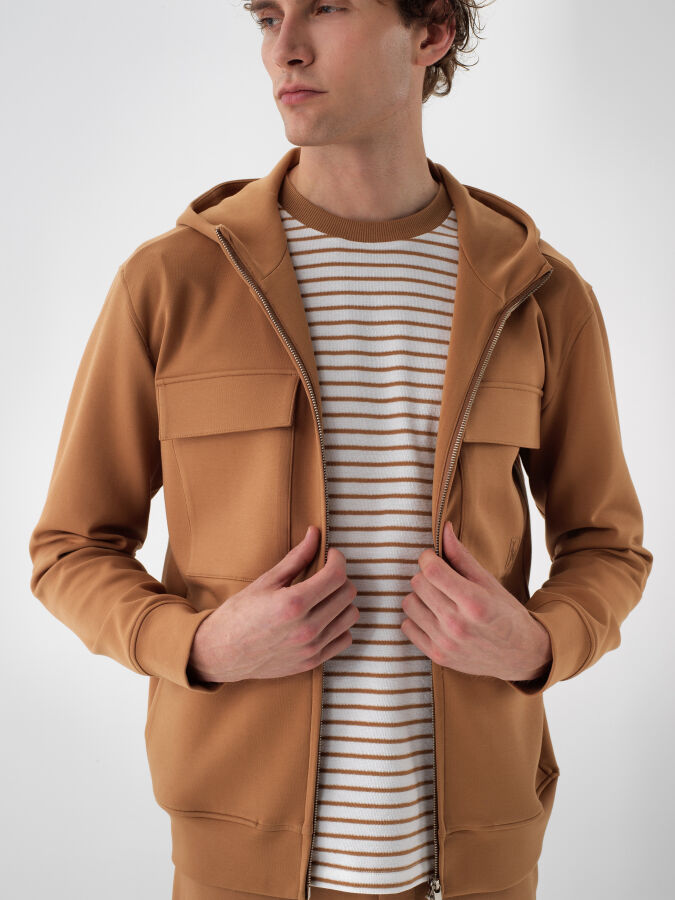 Cotton Sweatshirt Jacket - Xint