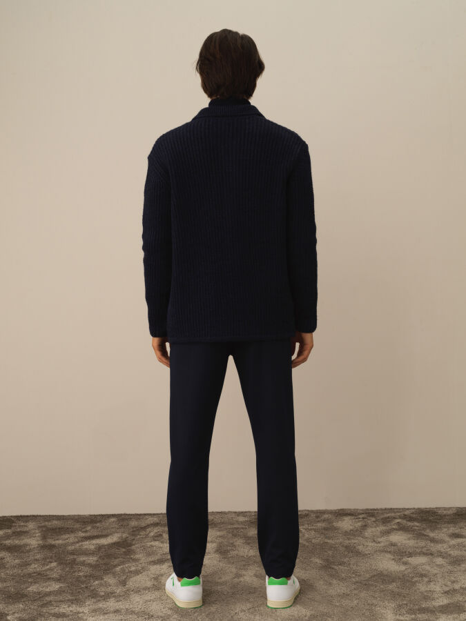 Oversized Knit Wool Jacket - Xint