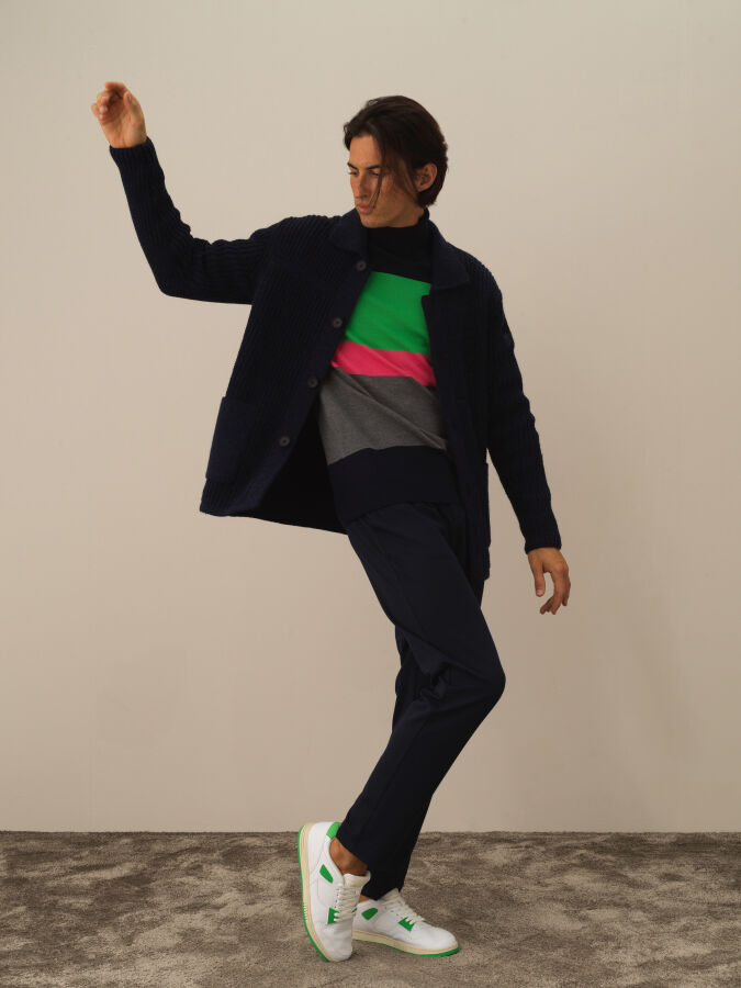 Oversized Knit Wool Jacket - Xint