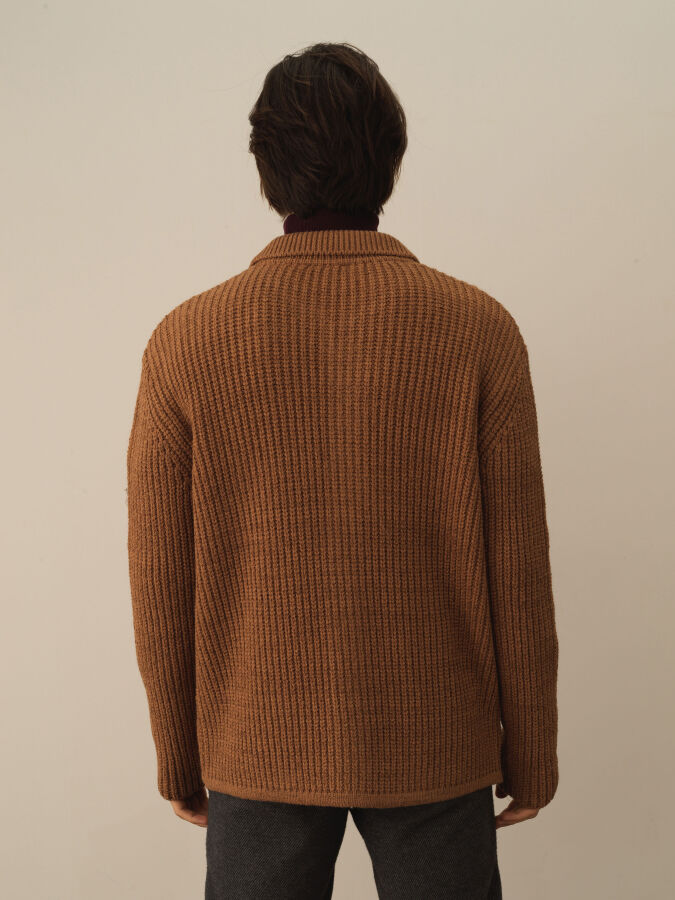 Oversized Knit Wool Jacket - Xint