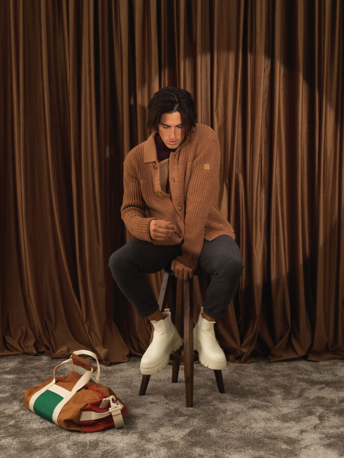 Oversized Knit Wool Jacket - Xint