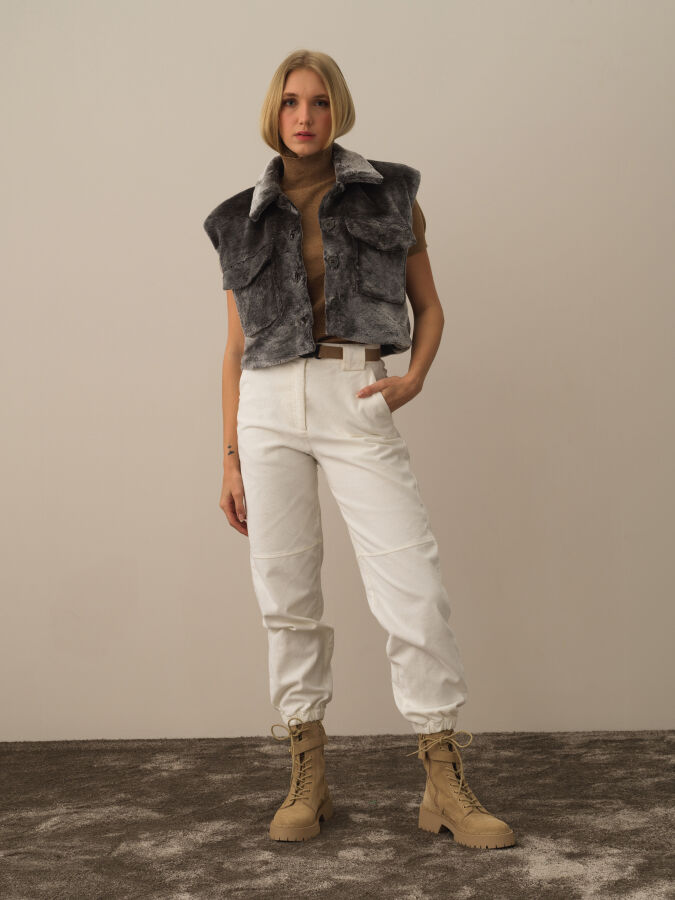 Oversized Plush Vest - Xint