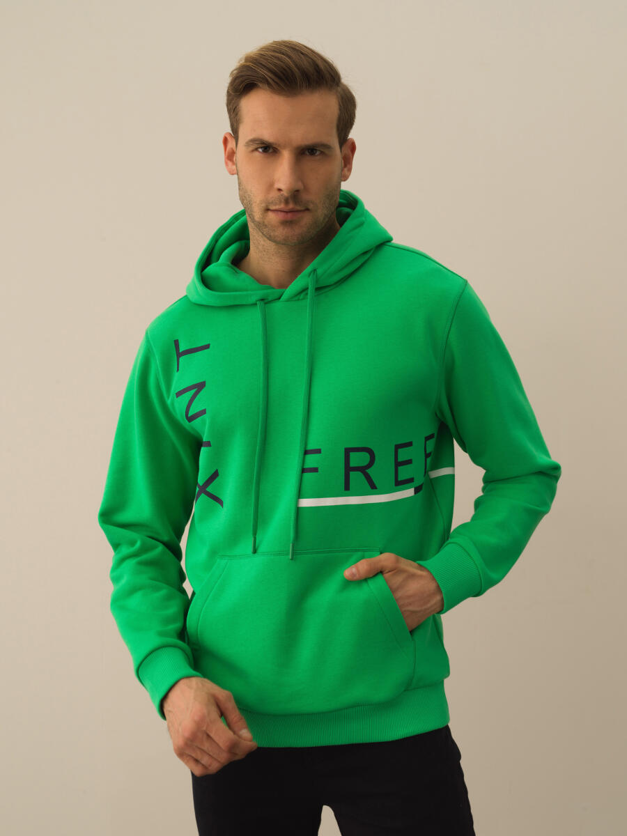 Yeşil Regular Fit Sweatshirt - 3