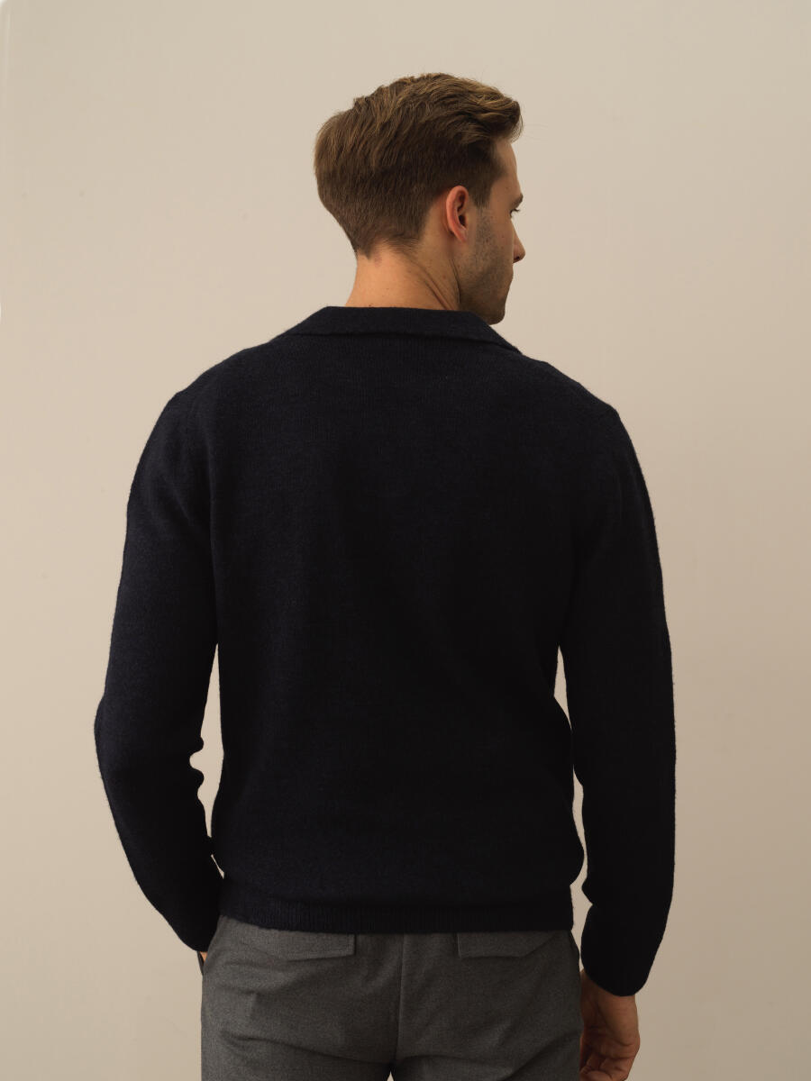 Polo Collar Regular Fit Sweater - 4