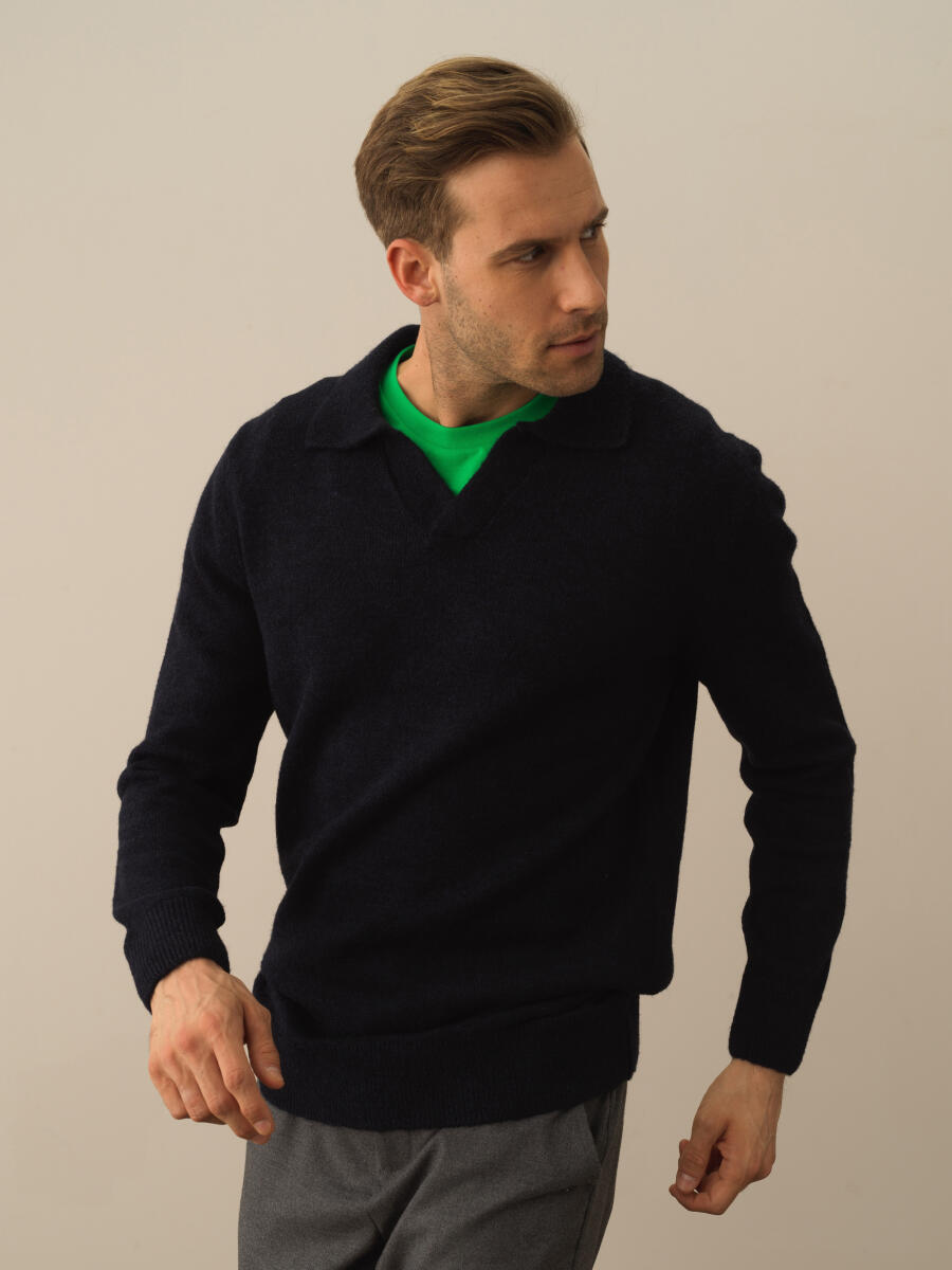 Polo Collar Regular Fit Sweater - 3