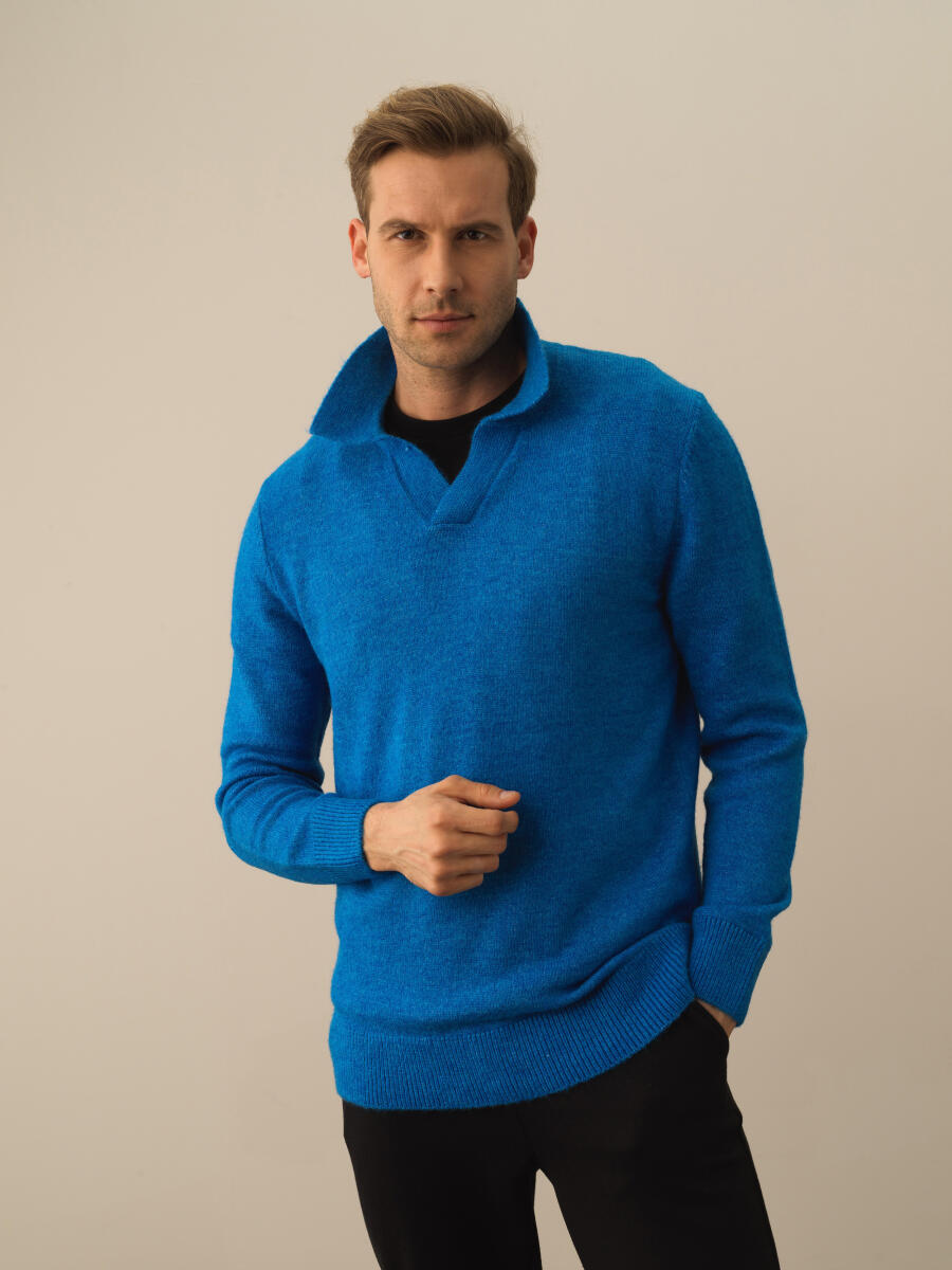 Polo Collar Regular Fit Sweater - 1