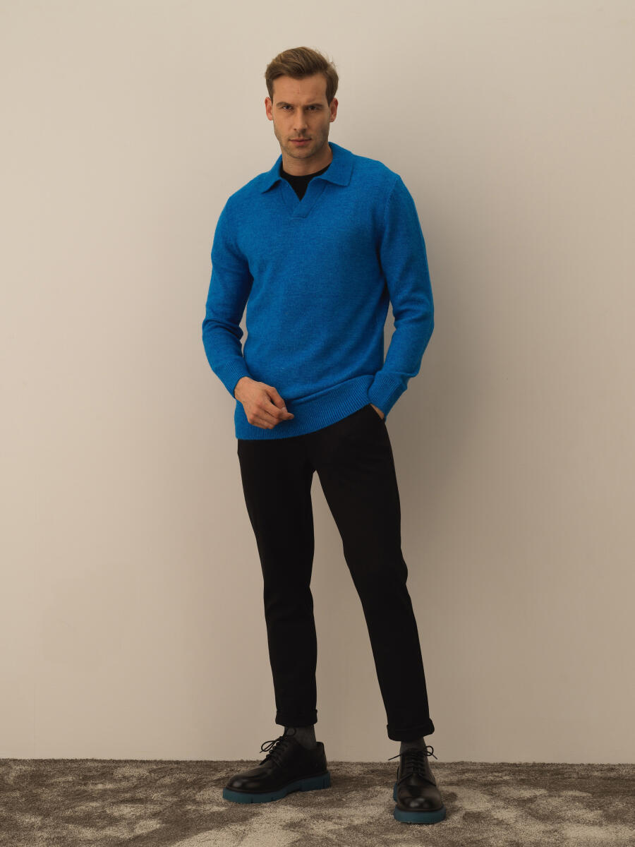 Polo Collar Regular Fit Sweater - 2