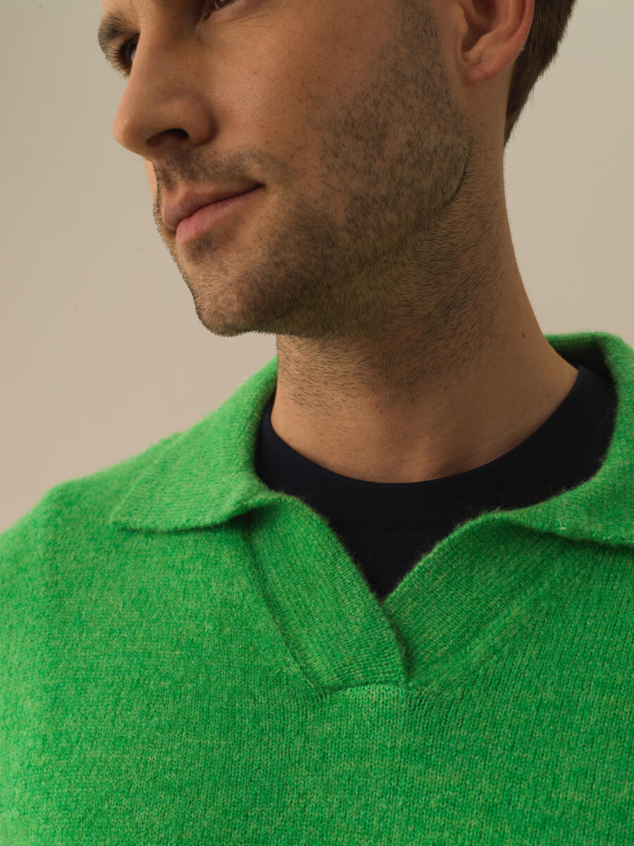 Polo Collar Regular Fit Sweater - 3