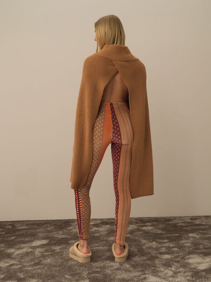 Regular Fit Knit Wool Cloak - Xint