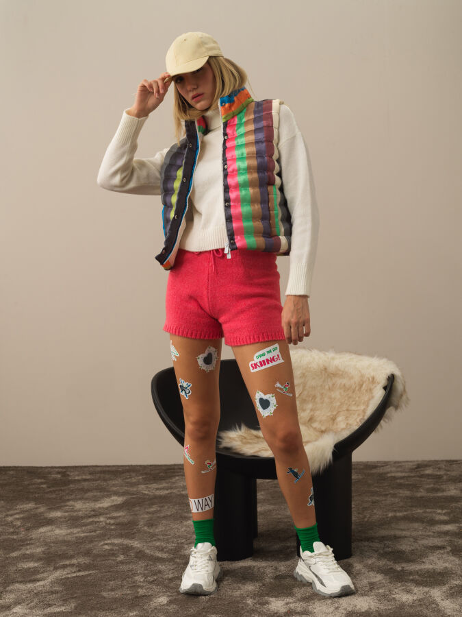 Regular Fit Panel Printed Puffer Vest - Xint